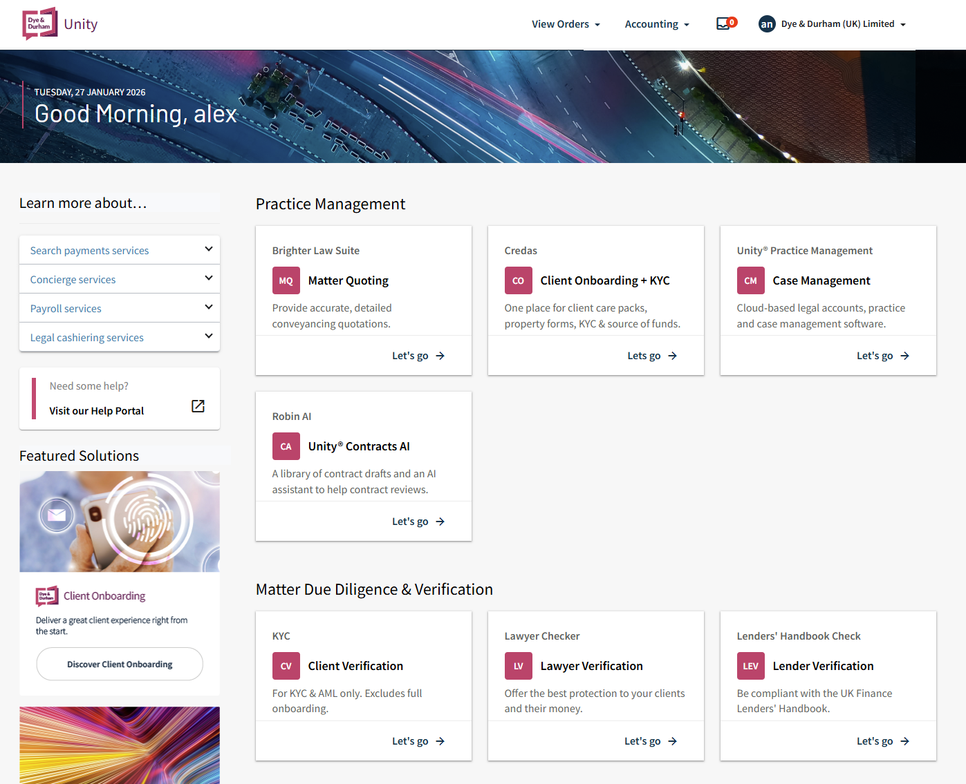 Unity Search UK platform screenshot